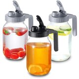 Venisymlis Preklopni Pokrov Mason Jar Regular Mouth Z Ročajem, Združljiv, Neprepusten (Samo Pokrov), (22102730) | Shoptok.si