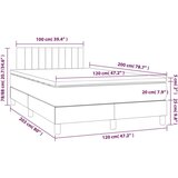  S oprugama i madrac svjetlosivi 120 x 200cm od tkanine | shoptok.hr
