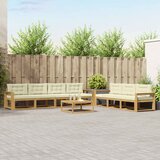 Set vanjskih sofa 7 kom. Bijela i krem | shoptok.hr