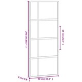  Klizna vrata crna 90 x 205 cm od kaljenog stakla i aluminija | Eponuda.com