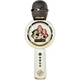 Popsing LED brezžični karaoke mikrofon Huntrix kremno-zlate barve za PC & mobilne telefone OTL