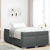 vidaXL Krevetna konstrukcija Ostalo Tamno siva 120 x 190 cm tkanina | shoptok.hr