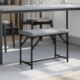 vidaXL Blagovaonska klupa svjetlosiva 62 x 32 x 45 cm čelik i tkanina Cijene