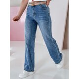DStreet Spodnie damskie jeansowe straight VELLISATE niebieskie | shoptok.hr