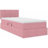  LED krevet za pohranu s madracem Ružičasta 90 x 200 cm Baršun | Shoptok.si