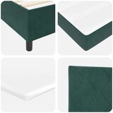Box spring krevet Tamnozelena 200 x 200 cm Baršun | shoptok.hr