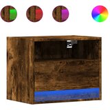 Maison Chic Stenski Dvo delni komplet Nočne omarice - Nočne mize z LED lučkami dimljen hrast, (21687294) Cene
