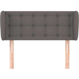  Vzglavje z ušesi sivo 103x23x78/88 cm umetno usnje, (20737898) | Shoptok.si