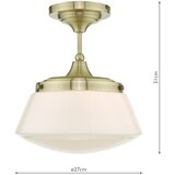  Där Lighting CAD0175 -Kupatilski prislonjen luster CADEN 1xE27/60W/230V IP44 mesing | Eponuda.com