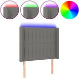  LED uzglavlje tamnosivo 83 x 16 x 118/128 cm od tkanine | shoptok.hr