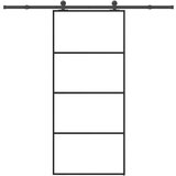 vidaXL Klizna vrata s priborom 90 x 205 cm od ESG stakla i aluminija | shoptok.hr