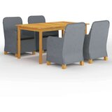  5-dijelni vrtni blagovaonski set svjetlosivi | shoptok.hr