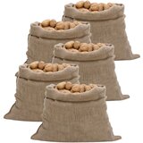 vidaXL Vreče iz jute 5 kosov 100x110 cm 100 % juta 220 gsm Cene