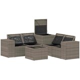  Set sofe 6 kom. Siva i tamno siva Poli Rattan i čelik | shoptok.hr
