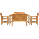  Set od 5 dijelova vrtne blagovaonice od masivnog drva akacije | shoptok.hr