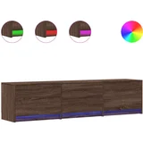 Maison Chic TV omarica - TV stojalo - Televizijska omarica LED rjavi hrast 165x34x40 cm inženirski les, (21701977)