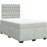 The Living Store Box spring postelja z vzmetnico svetlo siva 120x200 cm žamet - Box Spring Postelja, (21491644) | Shoptok.si