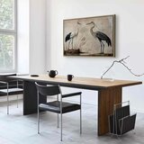  Slika - Birds from an old engraving - vintage-style illustration depicting a heron and a crane 60x40 U prirodnom drvenom okviru | shoptok.hr