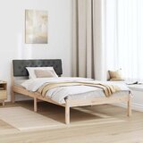  Okvir kreveta smeđe i tamnosivo 100 x 200 cm Masivna borovina | shoptok.hr
