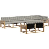 vidaXL Zunanja garnitura za sedenje 8 pcs Bela in svetlo siva, (5000281899) | Shoptok.si