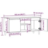 vidaXL TV ormarić staro drvo 102x35x50 cm konstruirano drvo | shoptok.hr
