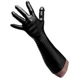 XR Brands Pleasure Fister - Teksturirane fisting rukavice (crne) | shoptok.hr