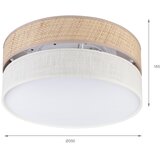  plafonsko svetlo sirja double boho 2xE14/15W/230V prečnik 35 cm bež/krem | Eponuda.com