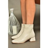 Fox Shoes R654012409 Beige Women's Boots with Thick Heels Cene