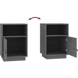  Noćni ormarići 2 kom sivi 40 x 34 x 55 cm od masivne borovine | shoptok.hr