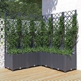 vidaXL Vrtna sadilica s rešetkom tamnosiva 120 x 120 x 136 cm PP Cijene