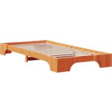  Konstrukcija postelje Voščeno rjava 207 x 107 x 17 cm, (5000022651) | Shoptok.si