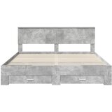  Krevetna konstrukcija s ladicama Betonski sivi 180 x 200 cm | shoptok.hr