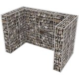  Gabionska ograda za dvije kante za otpad čelična 180x100x120 cm | shoptok.hr