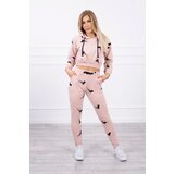 Kesi Set with printed guns dark powder pink | Shoptok.si