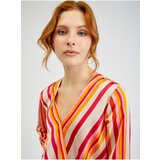 Orsay Pink-Orange Ladies Striped Satin Blouse - Women | Eponuda.ba