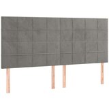  Uzglavlja 4 kom svjetlosivi 80x5x78/88 cm baršunasti | shoptok.hr