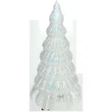 Novogodišnja jelka sa LED svetlom, 23.5 cm, Bela