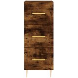  Visoka komoda dimljeni hrast 34,5x34x180cm konstruiranog drva | shoptok.hr
