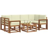  Set vanjskih sofa 7 kom. Prirodna i krem | shoptok.hr
