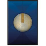  Slika - In the Shadow of Classic Blue (1-part) - Golden Circle in Abstraction 80x120 | shoptok.hr