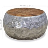  Stolić za Kavu od Aluminija i Tikovine 60x60x30 cm | Eponuda.com