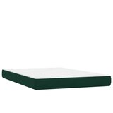 Box Spring krevet s madracem tamno zeleni 160x220 cm baršun - Tamnozelena 160 x 220 cm Blok s kvadratima | shoptok.hr
