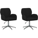 vidaXL Okretne radne stolice 2 kom. 54 x 58 x 90 cm Crna Tkanina - Crna 2 Cijene