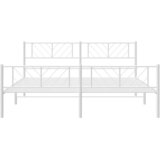  Metalni okvir kreveta uzglavlje i podnožje bijeli 183x213 cm | Eponuda.ba