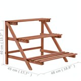  Stalak za biljke s 3 razine od cedrovine 48 x 45 x 40 cm | shoptok.hr