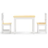  3-dijelni set dječjeg stola i stolica bijeli i bež MDF | Eponuda.com