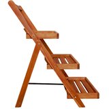  Stalak za biljke s 3 razine 50 x 63 x 80 cm od bagremovog drva | shoptok.hr