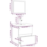  Set kupaonskog namještaja boja hrasta sonome konstruirano drvo | Eponuda.com