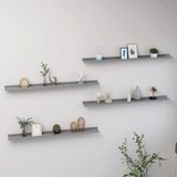 vidaXL Zidne police 4 kom sive 100 x 9 x 3 cm Cijene
