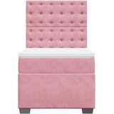 Box spring krevet s madracem ružičasti 100x200 cm baršunasti | shoptok.hr